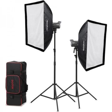 Godox 2-Light Kit Litemons LA200D Daylight LED K2 with Accessories