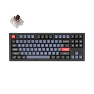 Keychron V3 80% Mechanical Keyboard (ANSI, Frosted Black, RGB, Hot-swap, US, Pro Brown Switch)