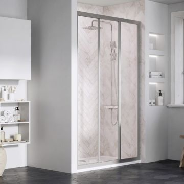 Ravak Shower Doors ASDP3-110 198 Satin + Glass Transparent (00VD0UR2Z1)