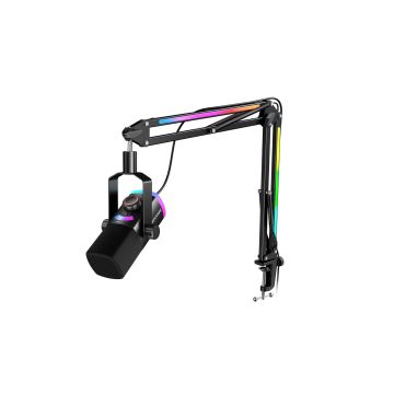 FIFINE AmpliGame TAM8PRO wired microphone with stand and RGB backlight USB/XLR