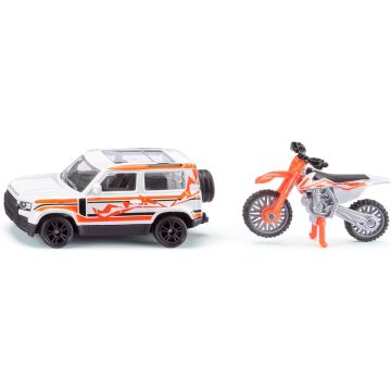 Siku Land Rover Defender with KTM Motorbike 1114