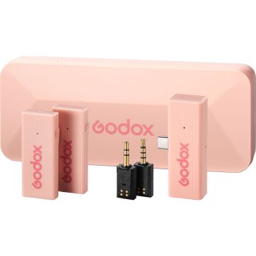 Godox MoveLink Mini LT Kit 2 Cherry Pink 2.4 GHz Microphone System