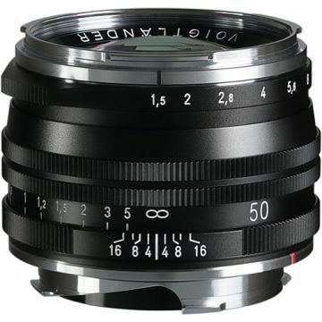 Voigtlander Nokton 50mm f/1.5 Aspherical II SC Leica M-Mount Black
