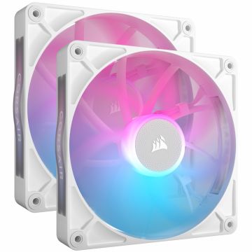 Corsair iCUE LINK RX140 RGB Series, PWM 2-Pack - 140mm, White (CO-9051024-WW)