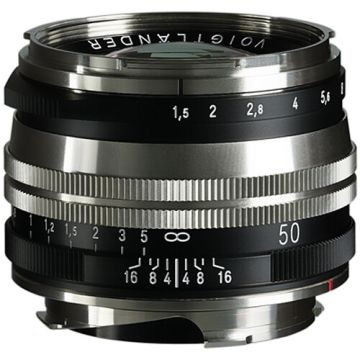Voigtlander Nokton 50mm f/1.5 Aspherical II SC Leica M-Mount Nickel