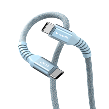 Verbatim Sync & Charge USB‑C to USB‑C 60 W Magnetic Cable – 120 cm Blue