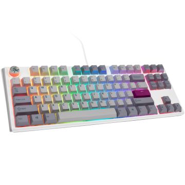 Ducky One 3 Mist Grey TKL Gaming Keyboard, RGB LED - MX-Brown (US) (DKON2187ST-BUSPDMIWHHC2)