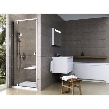 Ravak Dušas Durvis Pivot PDOP1 80cm Satīns+Transparent (03G40U00Z1)