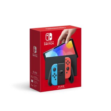 Nintendo Switch (OLED Model) Neon Blue/Neon Red set