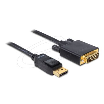 Delock Cable Displayport 1.1 Plug to DVI 24+1 Plug Passive 3 m black (82592)
