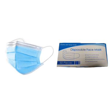 Medical Blue Disposable Face Mask 50 pieces in a box
