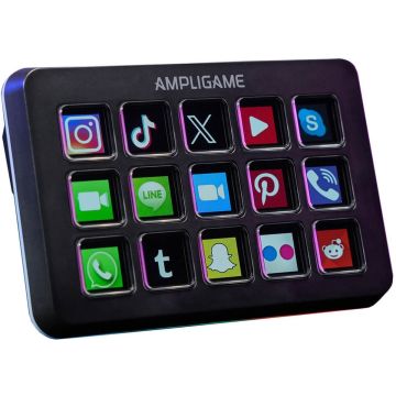 FIFINE AmpliGame D6 Stream Controller - 15 keys, Black