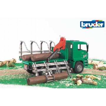 Bruder MAN Timber Truck with Loading Crane and 3 Trunks (02769)