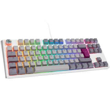 Ducky One 3 Mist Grey TKL Gaming Tastatur, RGB LED - MX-Red (DKON2187ST-RDEPDMIWHHC1)