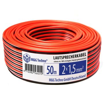 M&G-Techno 2x1.5 mm² CCA Copper Cable 1m