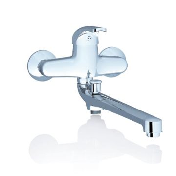 Ravak RS 051.00/150 Wall Mounted Washbasin/Bathtub Mixer With Long Spout (X07P002)