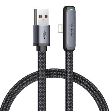 Mcdodo CA-2790 USB to lightning angle cable 1.2m Black