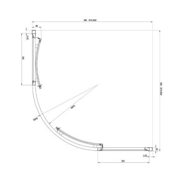 Ravak Shower Corner SKCP4-90 Satin + Glass Transparent (3117OU02Z1)