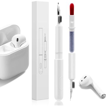 Vicloon Cleaning Kit for Airpods Pro/2Gen/3Gen 4in1 Multifunctional Cleaning Pen White