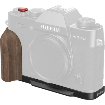 SmallRig 5666 L-Shaped Mount Plate with Wooden Handle for FUJIFILM X-T30 / T30 II / T30 III Black