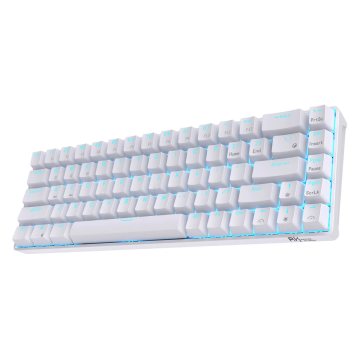ROYAL KLUDGE RK68 White, Red Switch, US (RK68-W-R)