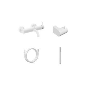 Ravak ES 022.10WV.+S Wall-mounted Bathtub Tap With Shower Set White Velvet (X07S124)