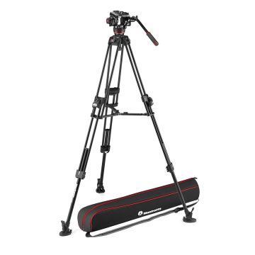 Manfrotto 504X Fluid Video Head with 645 Fast Twin Aluminium Tripod (MVK504XTWINFA)