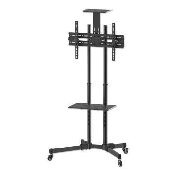 Manhattan Economy Height-Adjustable Multimedia TV Cart 37 to 70 (766623461238)