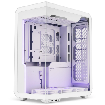 Ssupd Xhuttle PC Case, Mid Tower, ATX, RGB, Tempered Glass - White (G99.XTAW.00)