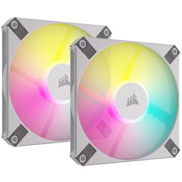 Corsair AF Slim Series RGB PWM Fan 2 Pack incl. RGB Controller - 120mm, white (CO-9050165-WW)